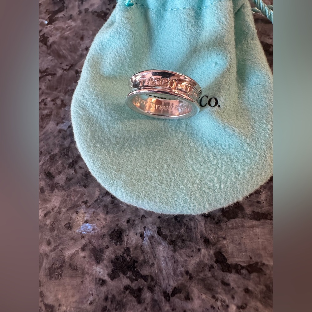Tiffany & Co authentic vintage concave silver ring